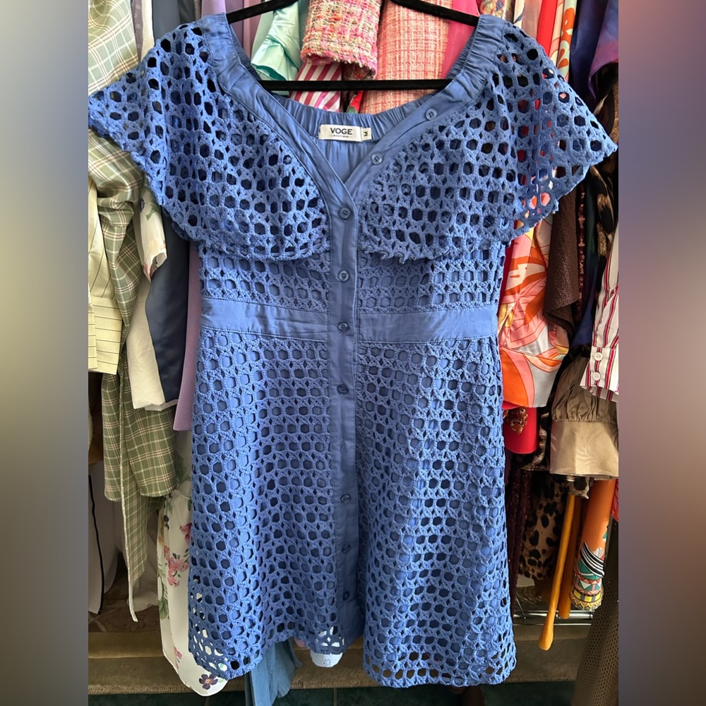 Vouge boutique blue summer dress size M